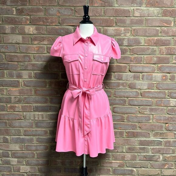 Alice + Olivia Pink Belted Dress - Picture 5 of 10